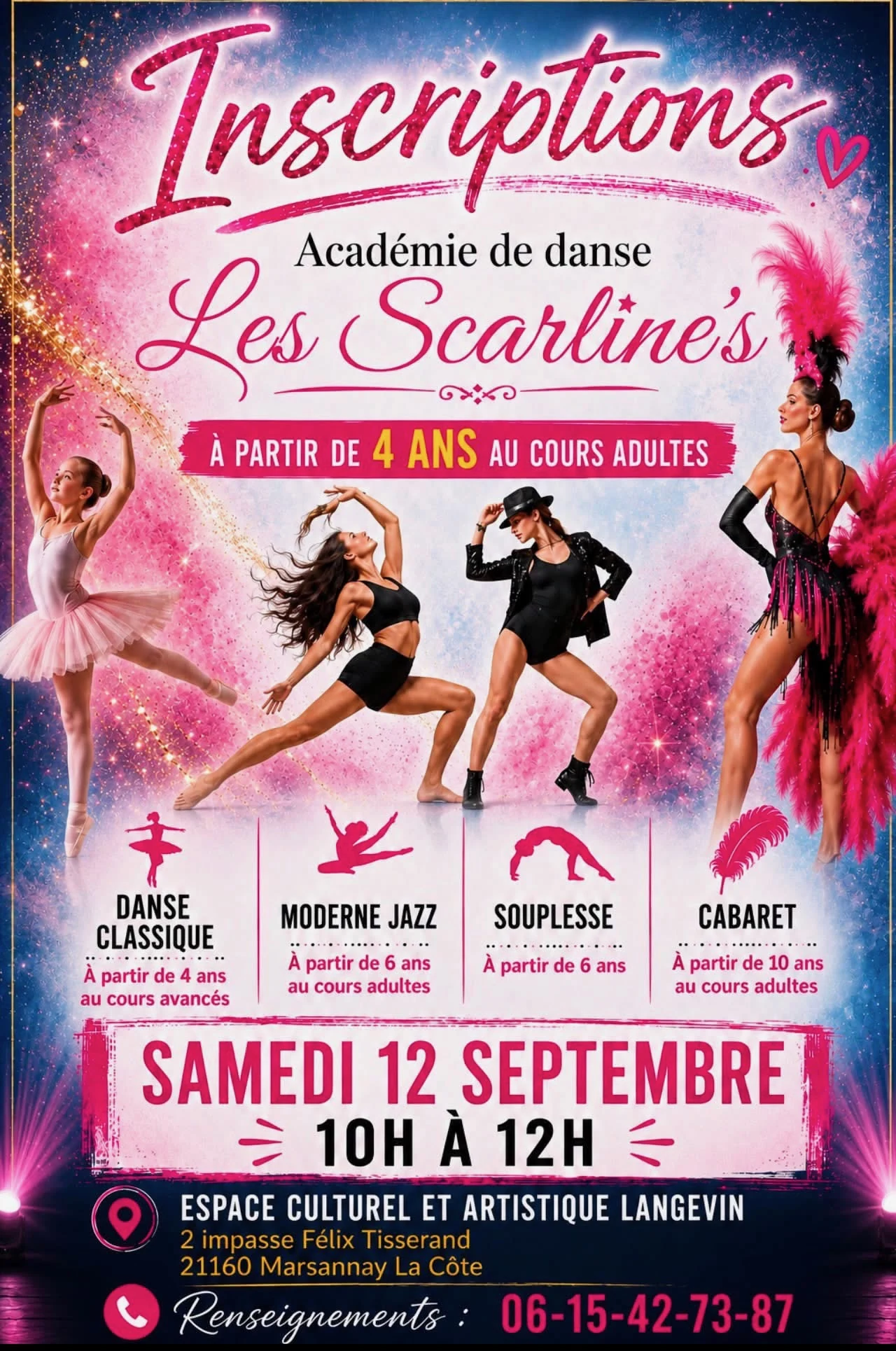 Inscriptions Académie de danse Les Scarline's — Journée Portes Ouvertes